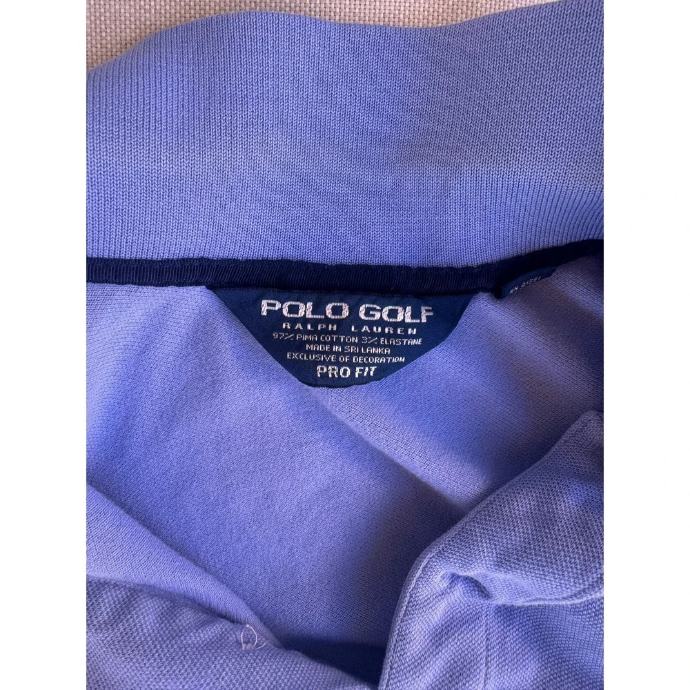 Polo Golf Ralph Lauren Mens L Purple Pro Fit Pima Cotton Short Sleeve Polo Shirt - Picture 5 of 7